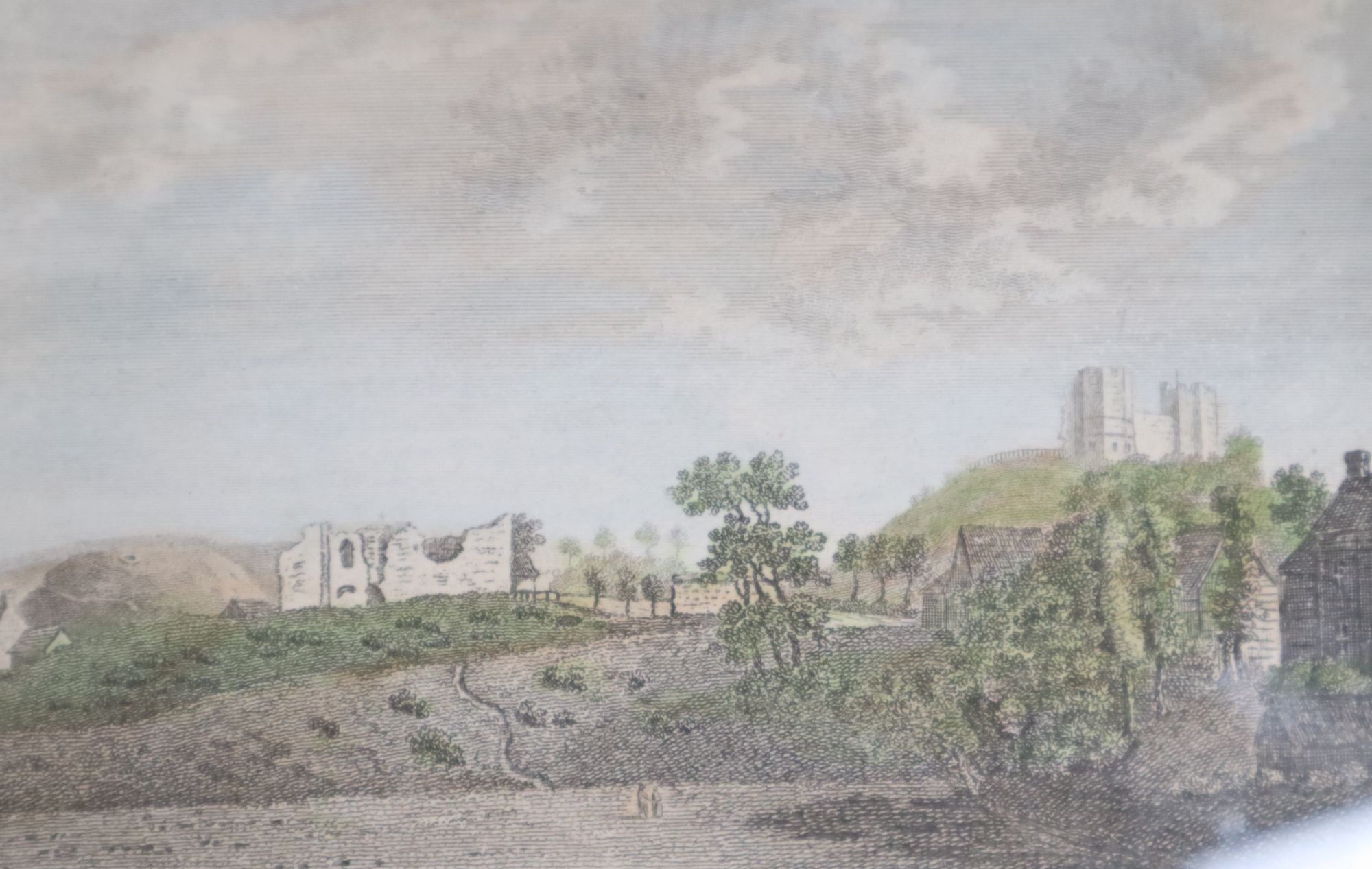 A group of assorted 19th century and later watercolours and prints, depicting scenes in and around Lewes, including Fatal Railway Acci